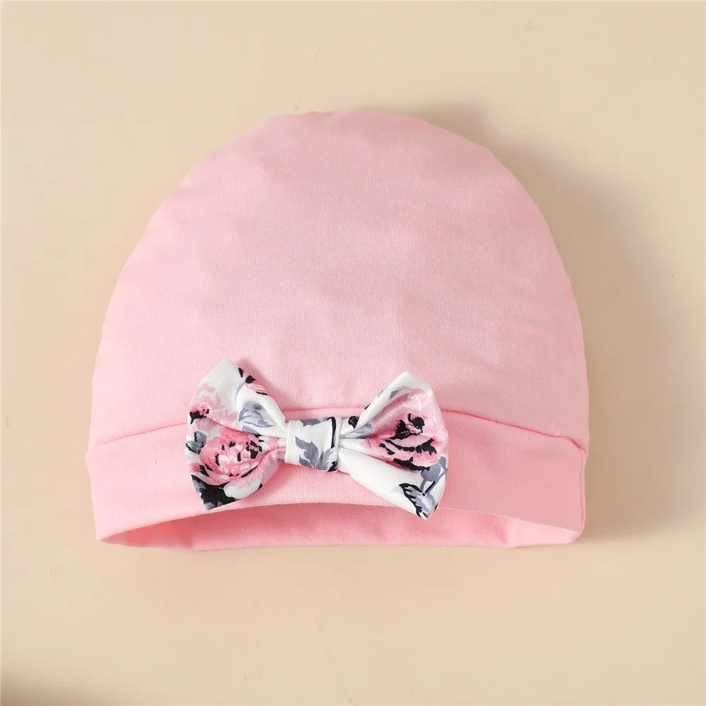 0-18 Monate Neugeborenes Baby Mädchen Strampler Kleidung Langarm Blumen Body Kostüm Süßer Baby Frühlings-Jumpsuit mit Hut