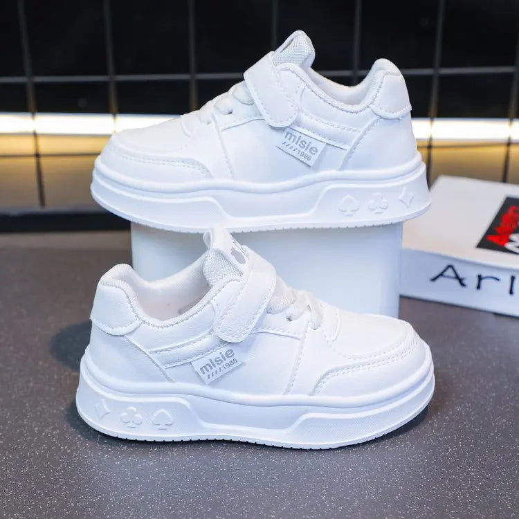 2026 New Leather Kids Running Shoes youngsters teens Casual Fashion Walking Sneakers Breathable Non-slip Girl Tennis Footwear