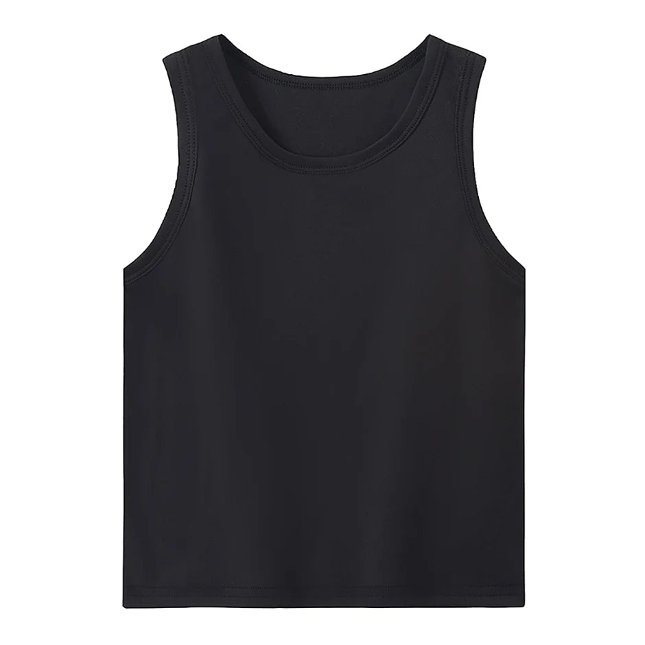 1/3/4 Piezas Chaleco Joker de Color Sólido Delgado para Niños Cuatro Estaciones Camisa de Fondo Suelta y Cómoda para Niño Camiseta Dulce y Encantadora para Niña