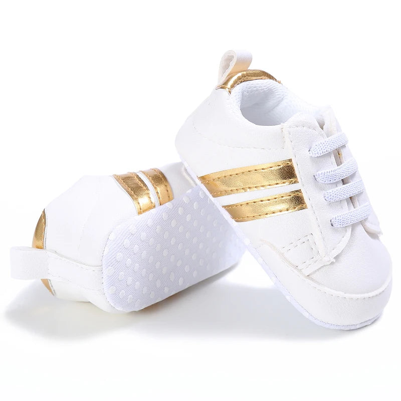 Male and Female Baby Sports Shoes 0-1 Year Old Soft Soled Fashionable Casual Walking Shoes For Spring/Summer Babies and Children