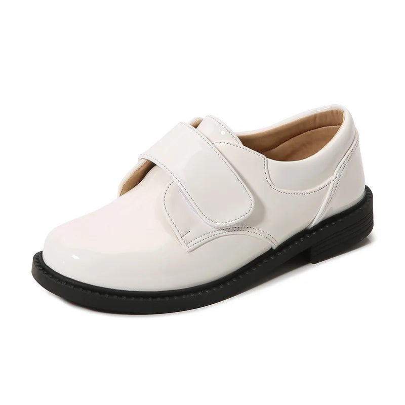 New Big Kids Loafers Boys Patent Leather Shoes Adult British Style Dress Shoes Men Casual Versatile Shoes Soft Sole Comfortable