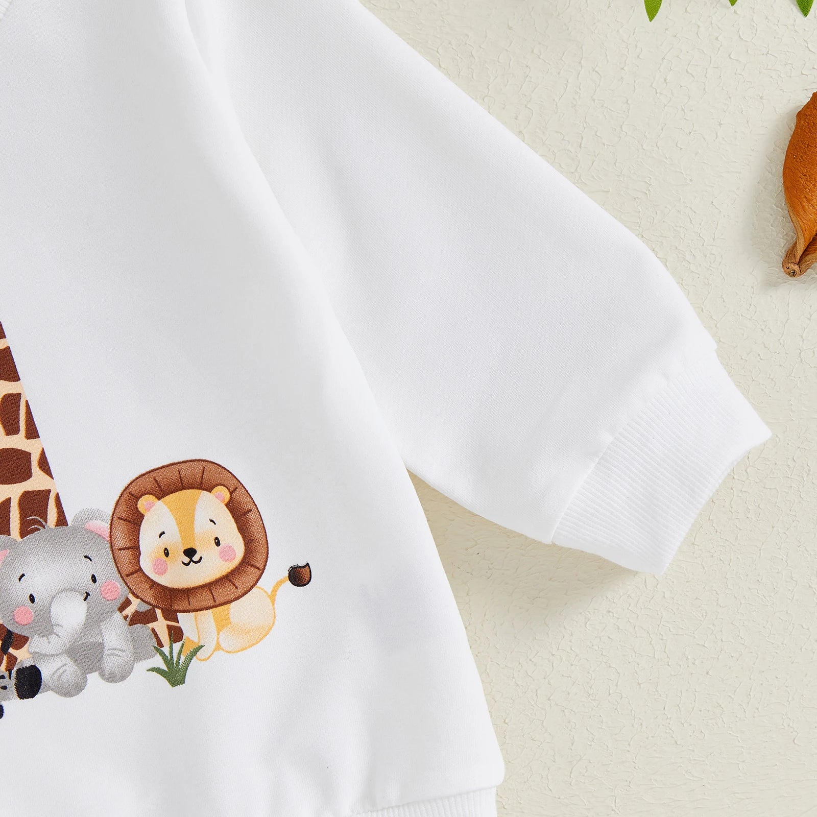 BeQeuewll Kleinkind Baby Kleidung für Kinder Herbst Anzug Erster Geburtstag Outfits Tierdruck Langarm Sweatshirt Hosen Kinder Sets