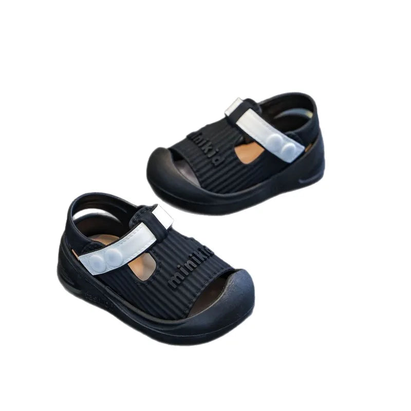Baby Sandals Cheap Summer Beach Shoes Toddler Sandals Soft Breathable PVC Little Boys Girls Close-toed Sandals For Baby
