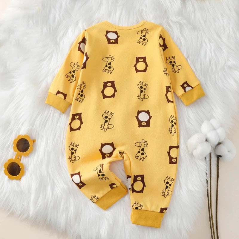 Mameluco de bebé recién nacido, otoño, nuevo, 100% algodón, para niña/niño, 0-18M, lindo, primavera, manga larga, ropa suave para bebé