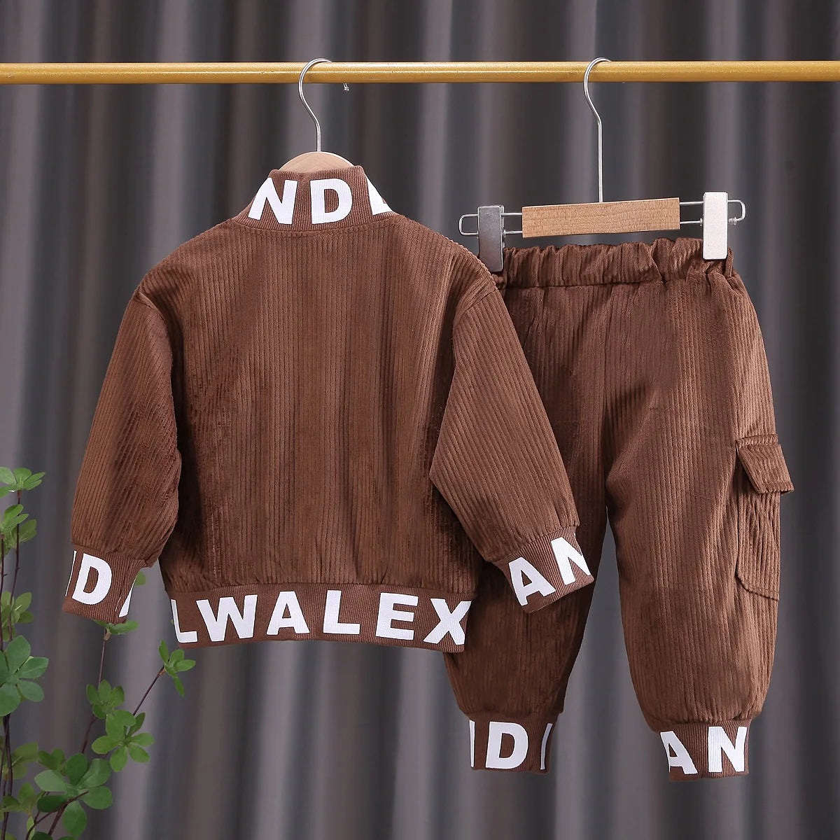 Conjunto de ropa para bebés y niñas pequeñas, primavera, otoño, pana, dibujos animados, conjuntos de ropa para niños, chaquetas con capucha y pantalones, traje para niños de 0 a 5 años