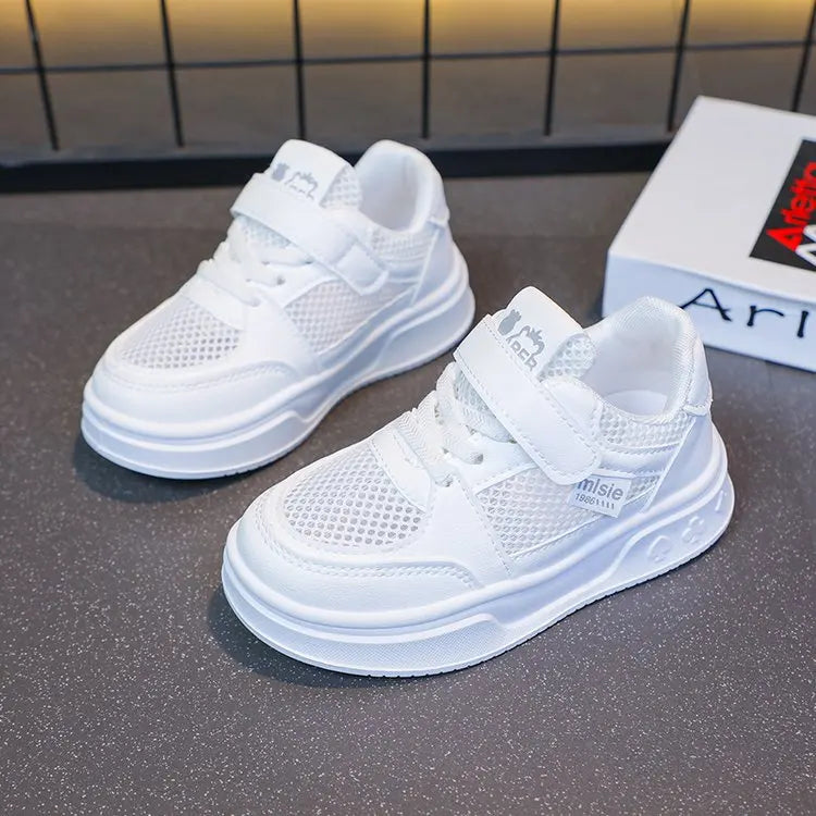 2026 New Leather Kids Running Shoes youngsters teens Casual Fashion Walking Sneakers Breathable Non-slip Girl Tennis Footwear