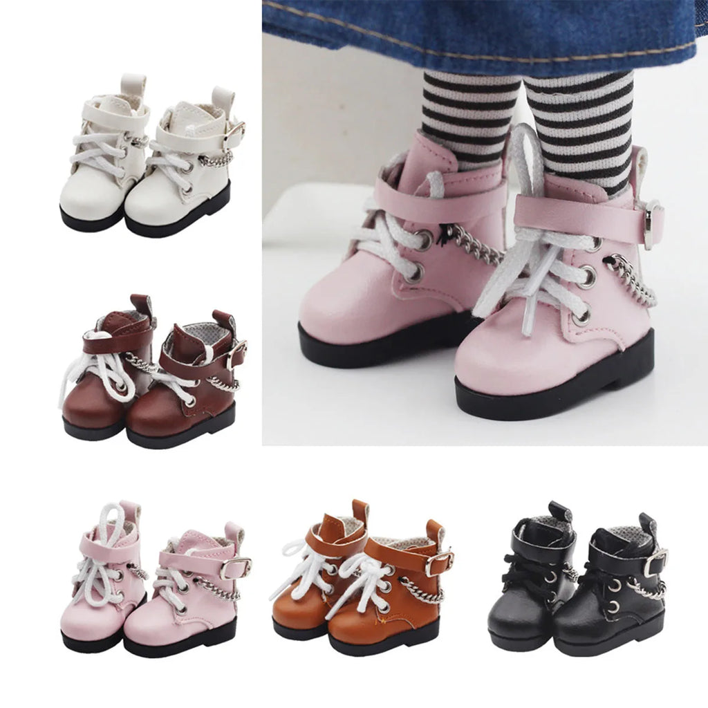 For Labubu Little Leather Shoes Suitable For Cotton Dolls Chain Shoes Dolls Accessories DIY Doll Toys