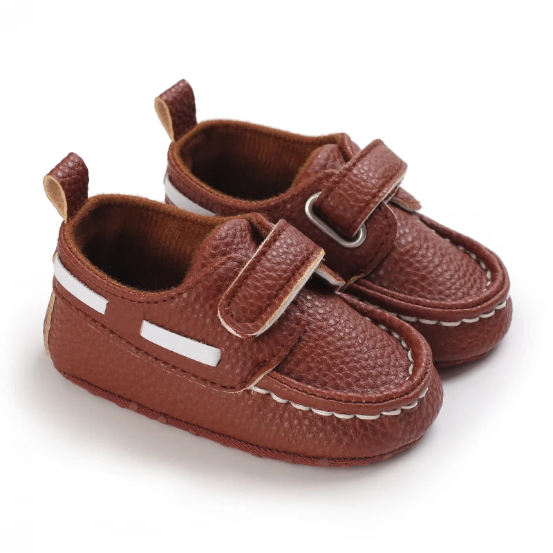 Baby Boy Vintage Leather Shoes 0-18M Multicolor Cuff First Walker Soft Sole Comfortable Spring Autumn Newborn