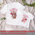 Mama Mini Coffee Milk Print Family Shirts Valentine's Day Mom & Daughter Matching Outfit Valentine T-shirt Mom Girls Clothes Tee