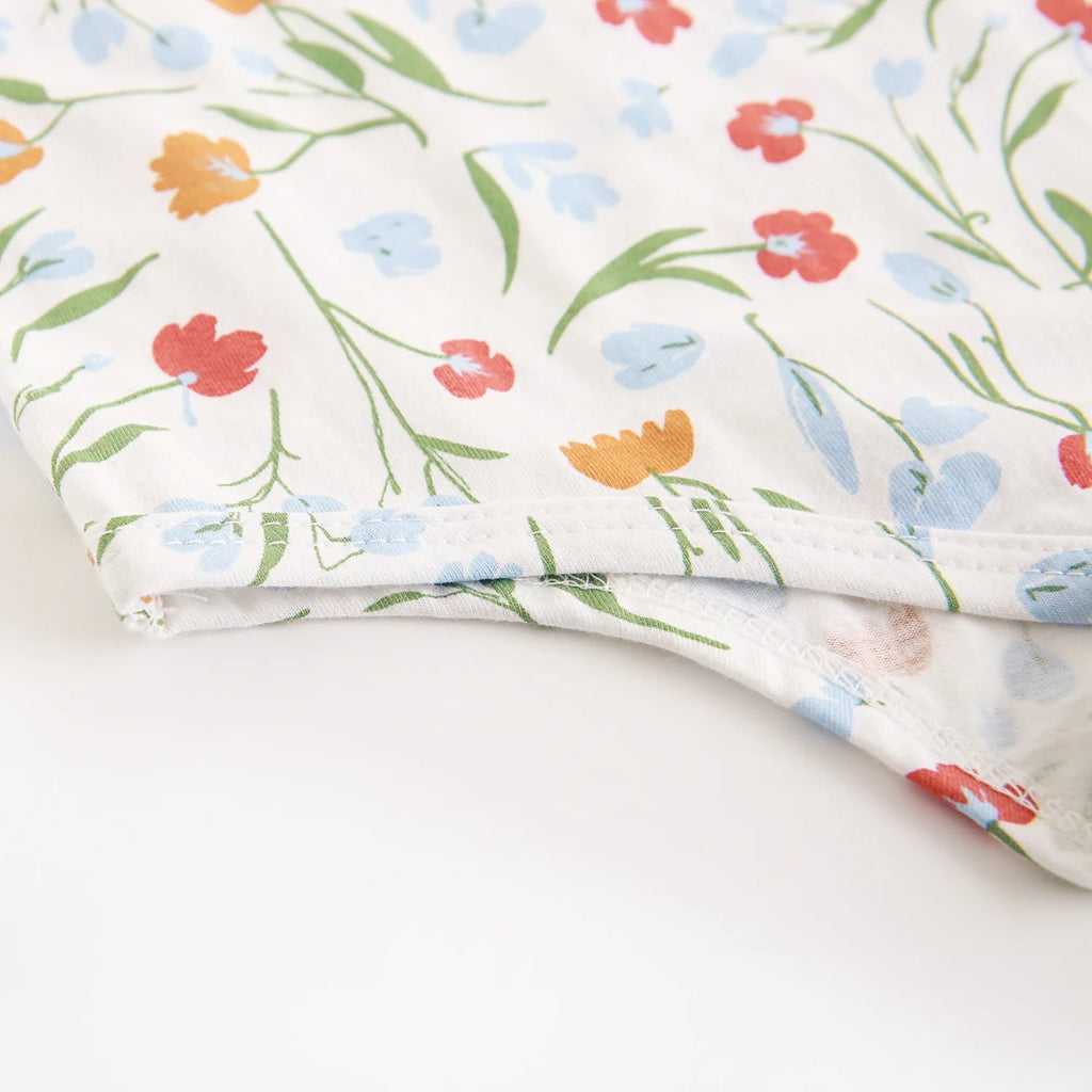 Fashion Sweet Baby Girls Bodysuits with Headband Floral Cute Infants Clothings Onesies