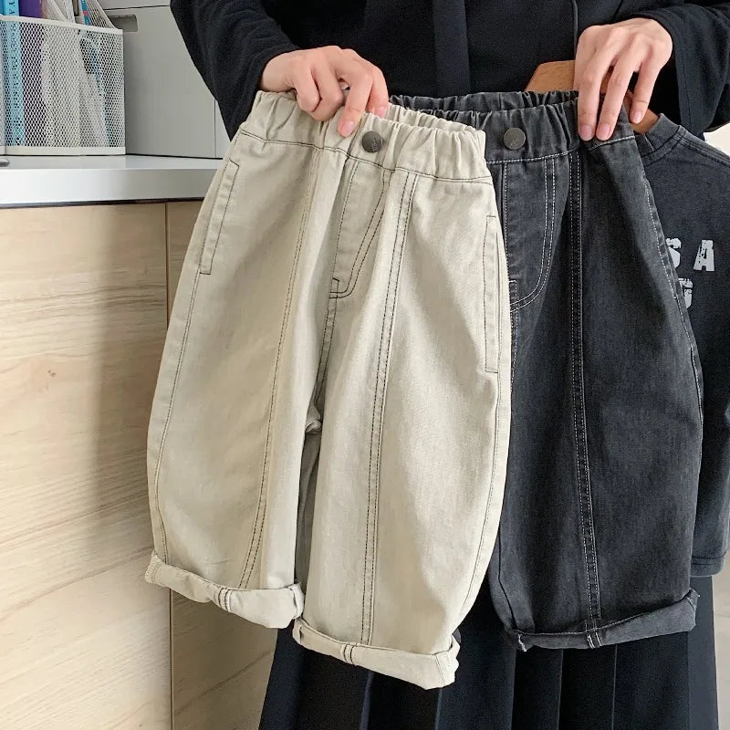 Pantalones para niños 2026 Otoño Invierno Pantalones holgados a cuadros para niños Moda Pantalones deportivos para niños pequeños Joggers Ropa para bebés