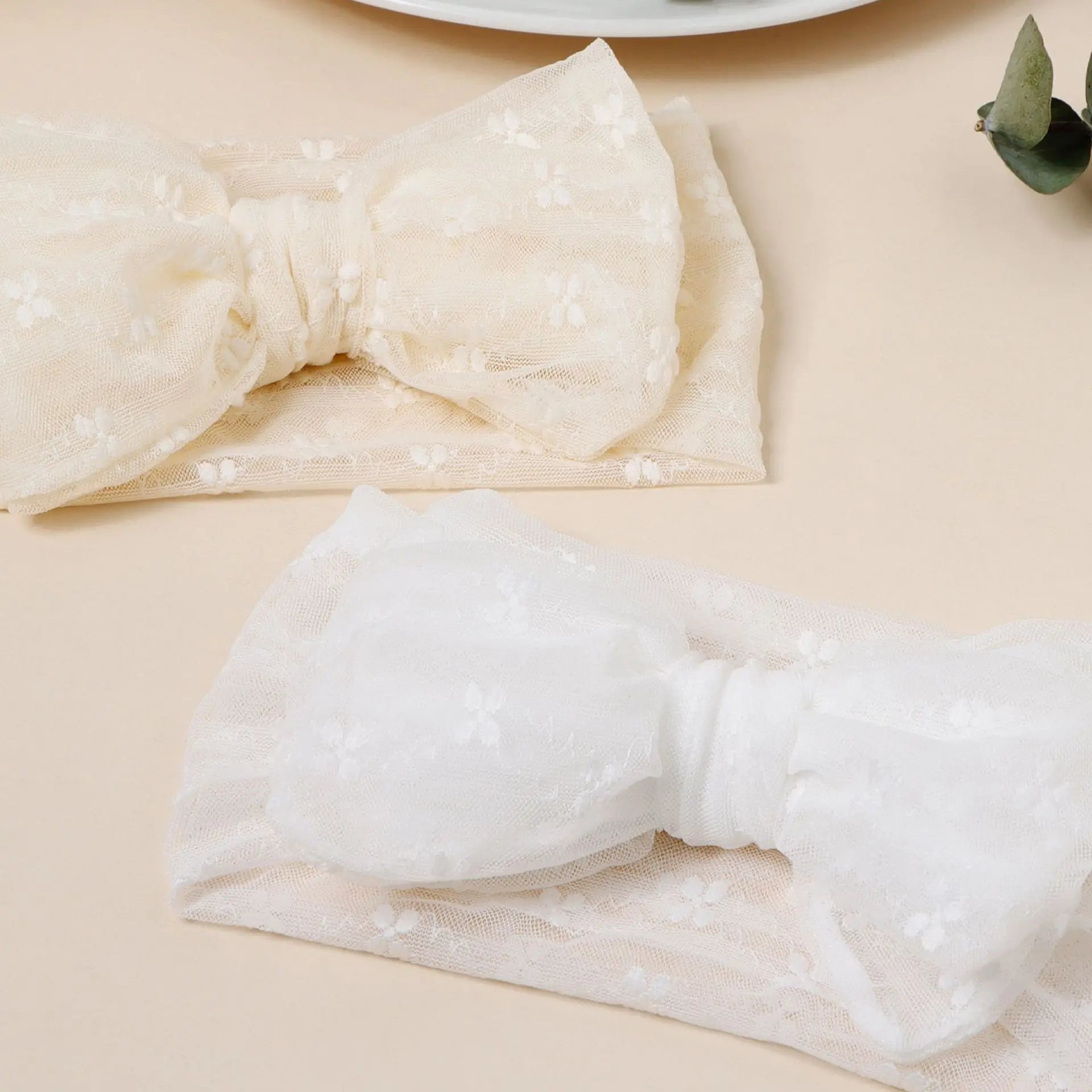 3pcs Baby Girl Headband Braised Mesh Double-layer Bow Headband Newborn Soft Turban Headwrap Baby Hair Accessories Kids Headwear