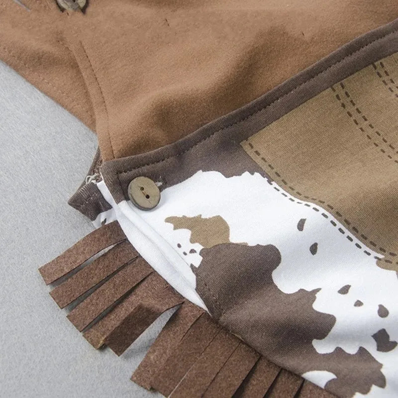 Ropa de bebé, disfraz de vaquero, conjunto de 3 piezas para bebé y niño pequeño: sombrero, bufanda, pelele, trajes de cumpleaños, vacaciones, cosplay