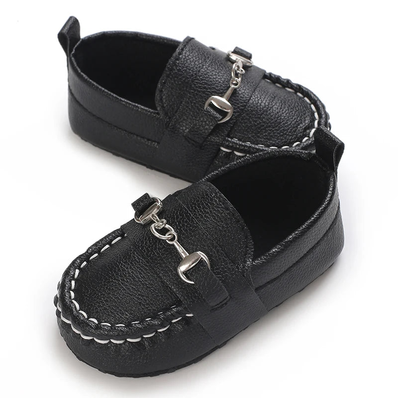 Spring and Autumn British Style Loafers For Babies Aged 0-12 Months Comfortable and Non Slip Walking Shoes