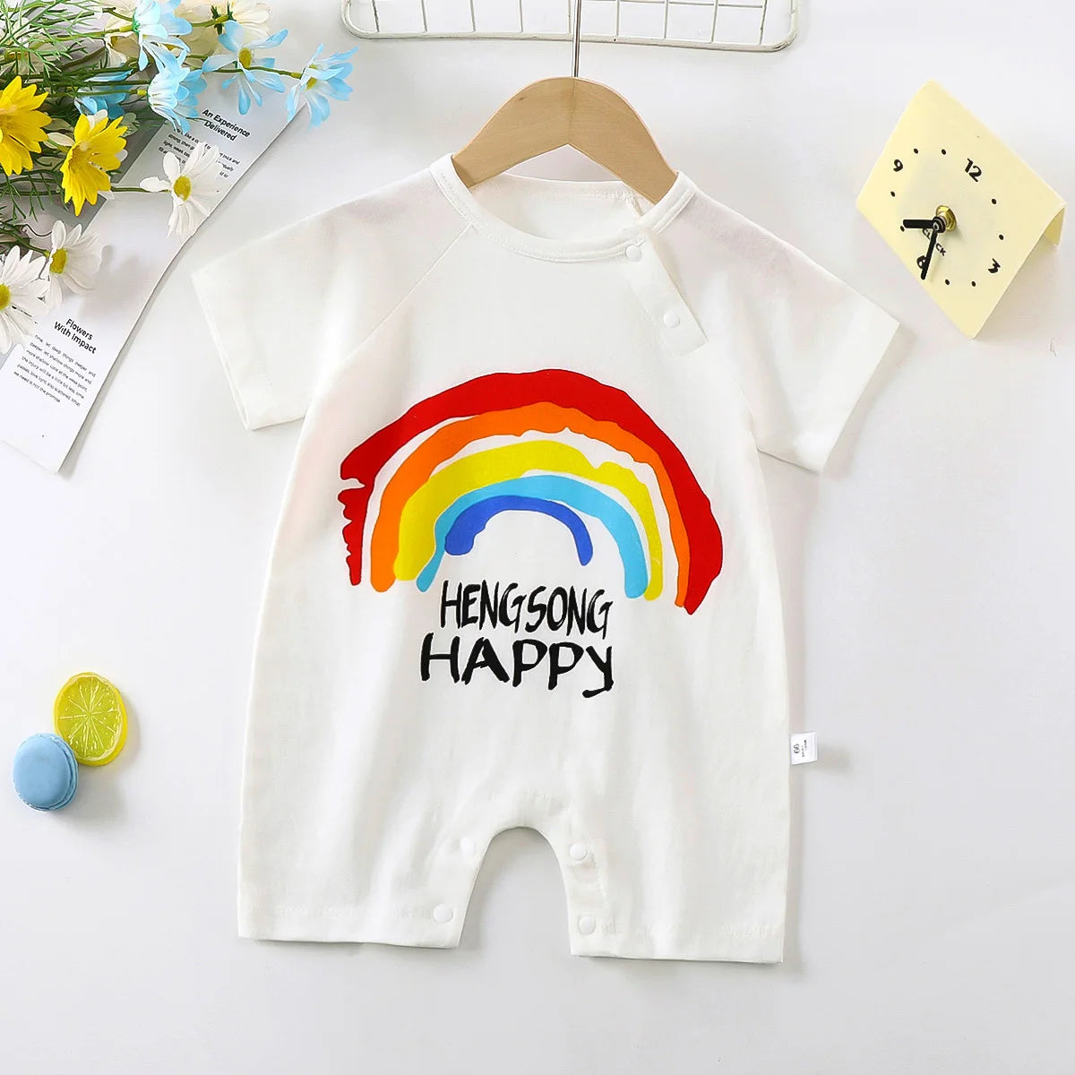 Newborn Baby Clothing Boys Girls Baby Clothes item Cotton Bodysuit Summer Short Sleeve Romper Infant Toddler Sleepwear