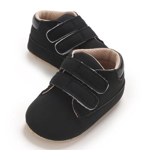 Newborn Baby Shoes Classic Leather Soft Soles Non Slip Toddler Walking Shoes for Boys and Girls 0-18M First Step Walking Shoes
