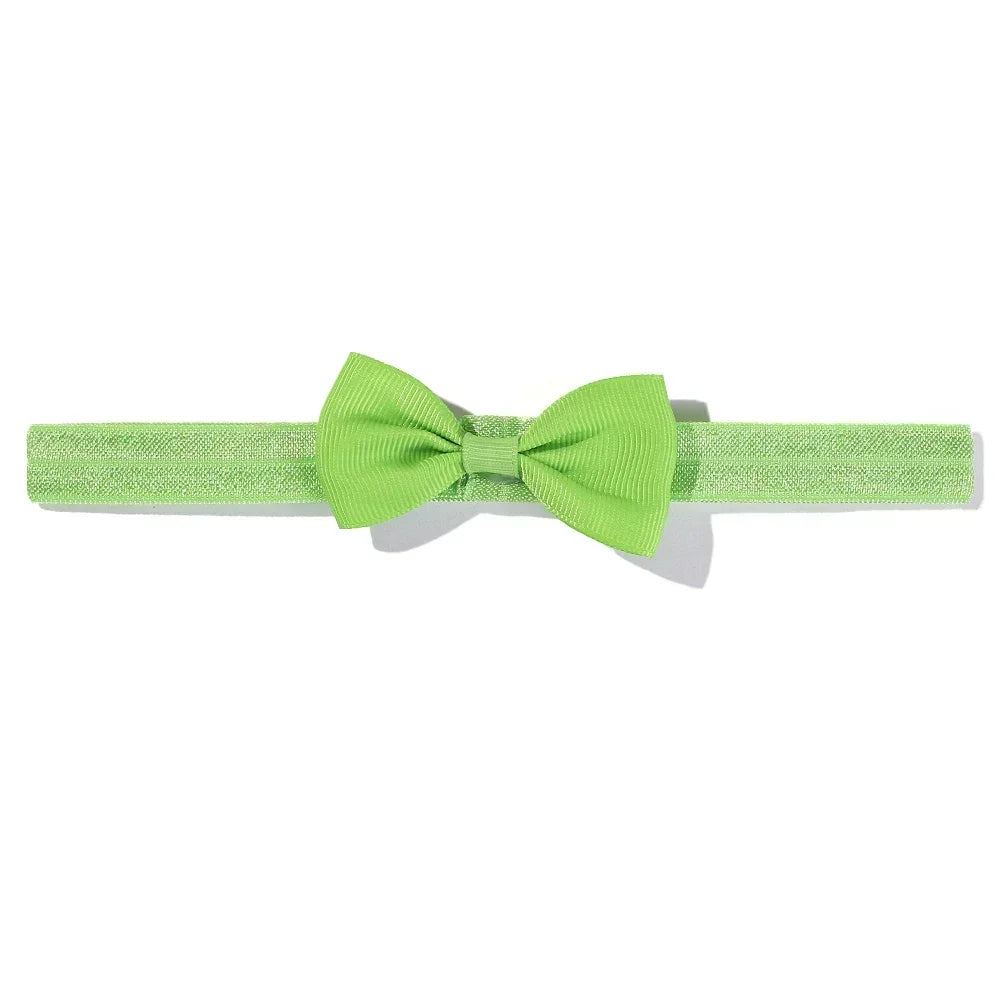 1pcs Baby Bows Head Band Elastic Ribbon Hair Band Infant Headwear Solid Color Headband Babe Casual Head Accessories Wholesale