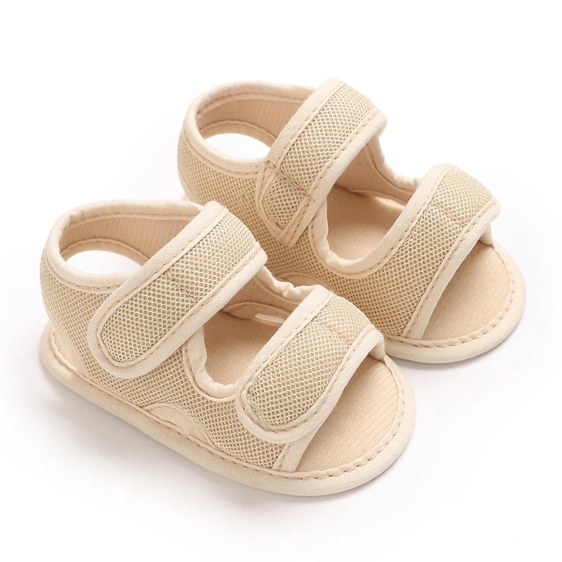 0-18M Baby Walking Sandals - Breathable Anti-Slip Soft Sole Shoes for Newborn Boys & Girls, Summer Infant First Walkers