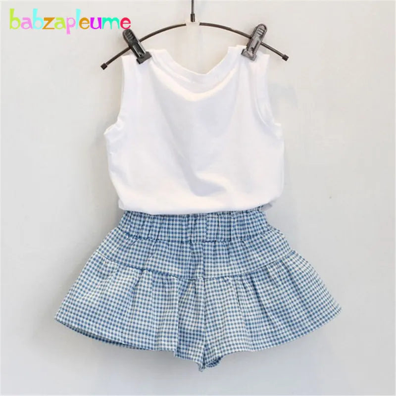 Sommer Baby Mädchen Kleidung Kleinkind Kleidung Weste+Shorts 2-teiliges Set Kinder Mädchen Kostüm 0-7 Jahre Baby Outfits Kindermode BC1152