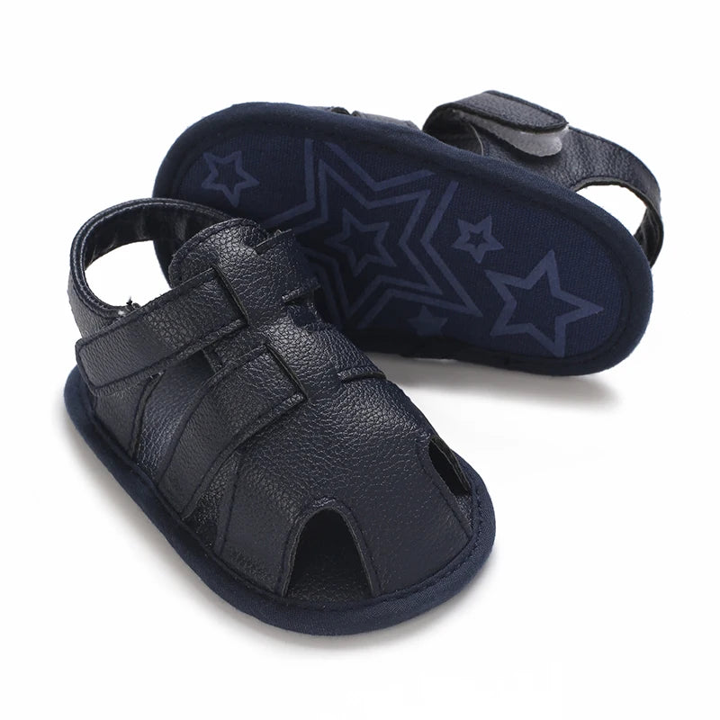 Baby Shoes Summer Collection For Boys Aged 0-1 Including Ankle Sandals and Baby Walking Shoes