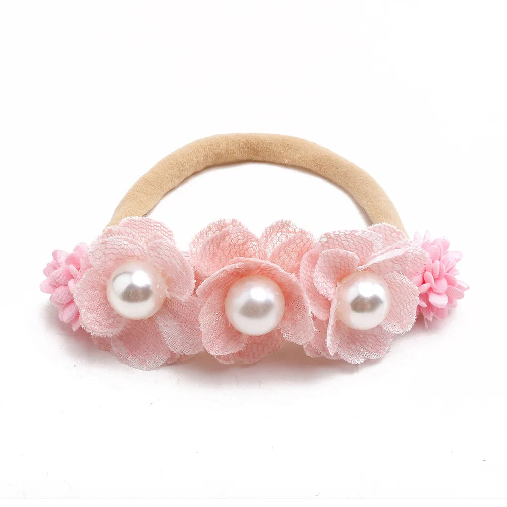 1/3pcs Baby Headbands for girls Kids Cute Flower Headwear Nylon Soft Elastic Hair Band Gifts Toddler Headband Hair Accessories