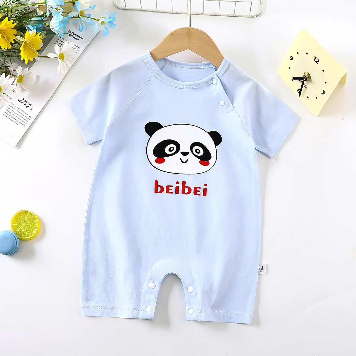 Newborn Baby Clothing Boys Girls Baby Clothes item Cotton Bodysuit Summer Short Sleeve Romper Infant Toddler Sleepwear