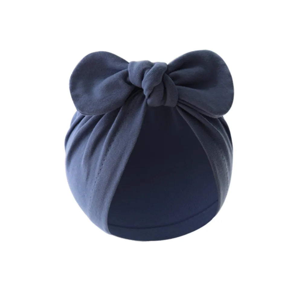 Baby Girls Boys Hat Cute Flower Knot Bunny Ears Hat Cotton Newborn Beanie Caps For Kids Toddler Infant Hair Accessories