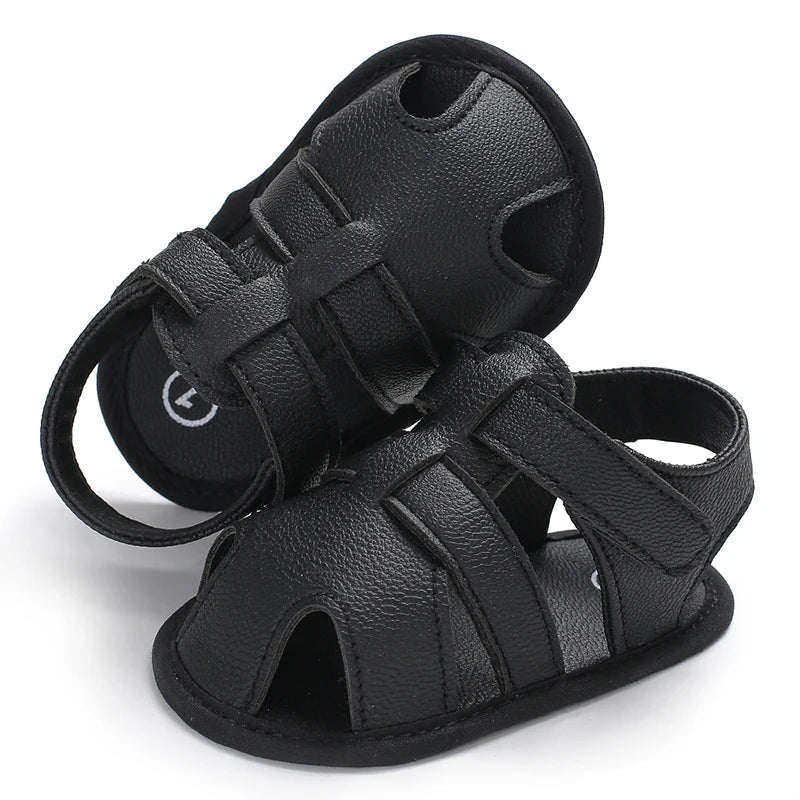 0-18M Baby Walking Sandals - Breathable Anti-Slip Soft Sole Shoes for Newborn Boys & Girls, Summer Infant First Walkers