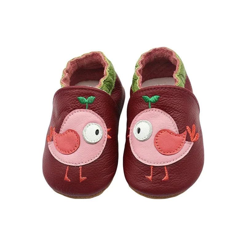 Zapatitos de bebé de piel de vaca suave, patucos para recién nacidos, para bebés, niños y niñas, mocasines pantuflas para primeros pasos.