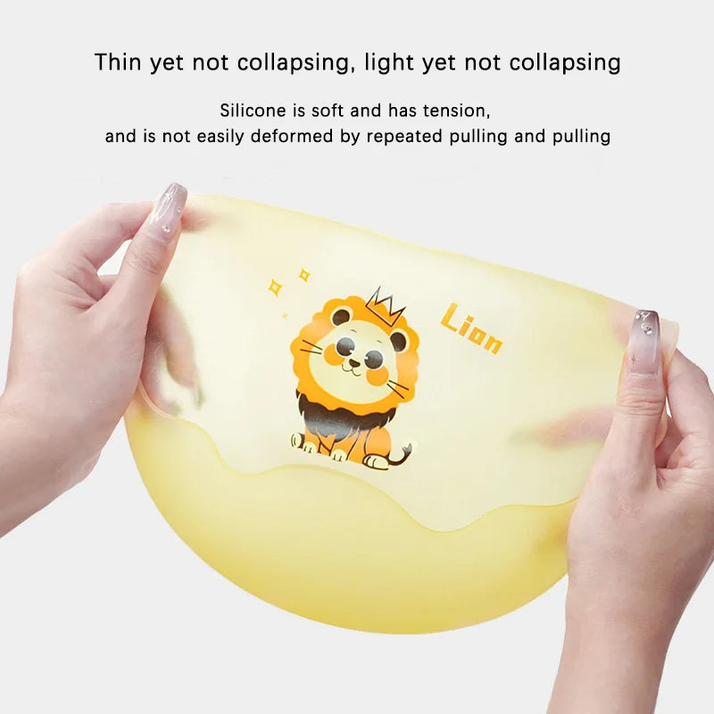 Cute Cartoon Animal Baby Bibs Soft Silicone Waterproof Boy Girl Feeding Burp Cloths 0-6 Years Kids Saliva Towel