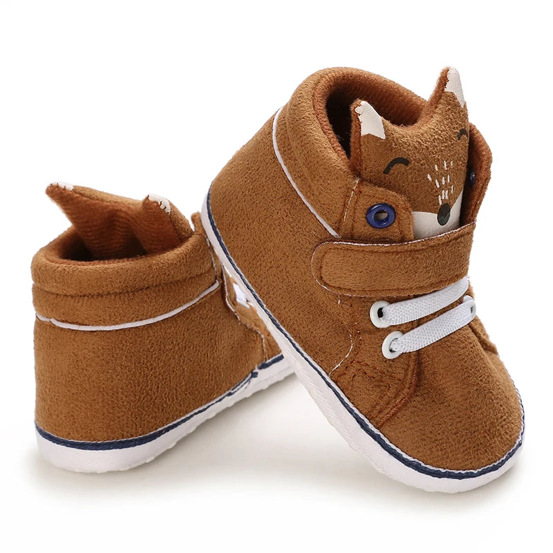 Cartoon Baby Sneakers Baby Boys Girls Canvas Shoes Non-slip Non-slip soft sole Comfortable Soft Unisex Baby Shoes 0-18M