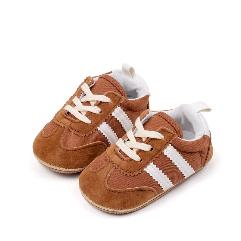 First Walkers Casual Canvas Newborn Kids Sneakers Baby Boy Girl Rubber Soft Sole Toddler Crib Shoes