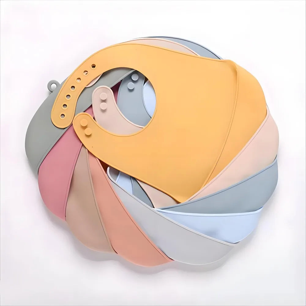 Baby Bib Adjustable Waterproof Bibs Babies Soft Edible Silicone Newborn Saliva Dripping Towel Drooling Children Scarf BPA Free