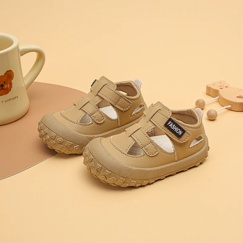 Baby Boys Girls Sporty Sandals 2026 New Summer Toddler Toes Capped Sandals Non-slip Simple Chic Versatile Outdoor Play Barefoot