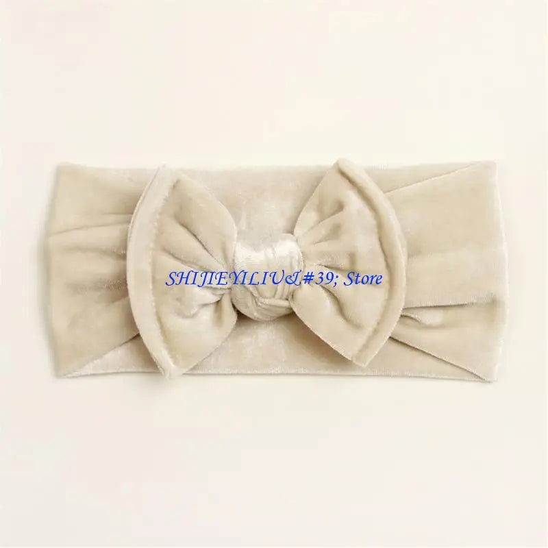 E21F Baby Headband Bows For Baby Girl Headbands Elastic Nylon Newborn Hair Turban