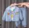 Conjunto de ropa para bebés y niñas pequeñas, primavera, otoño, pana, dibujos animados, conjuntos de ropa para niños, chaquetas con capucha y pantalones, traje para niños de 0 a 5 años