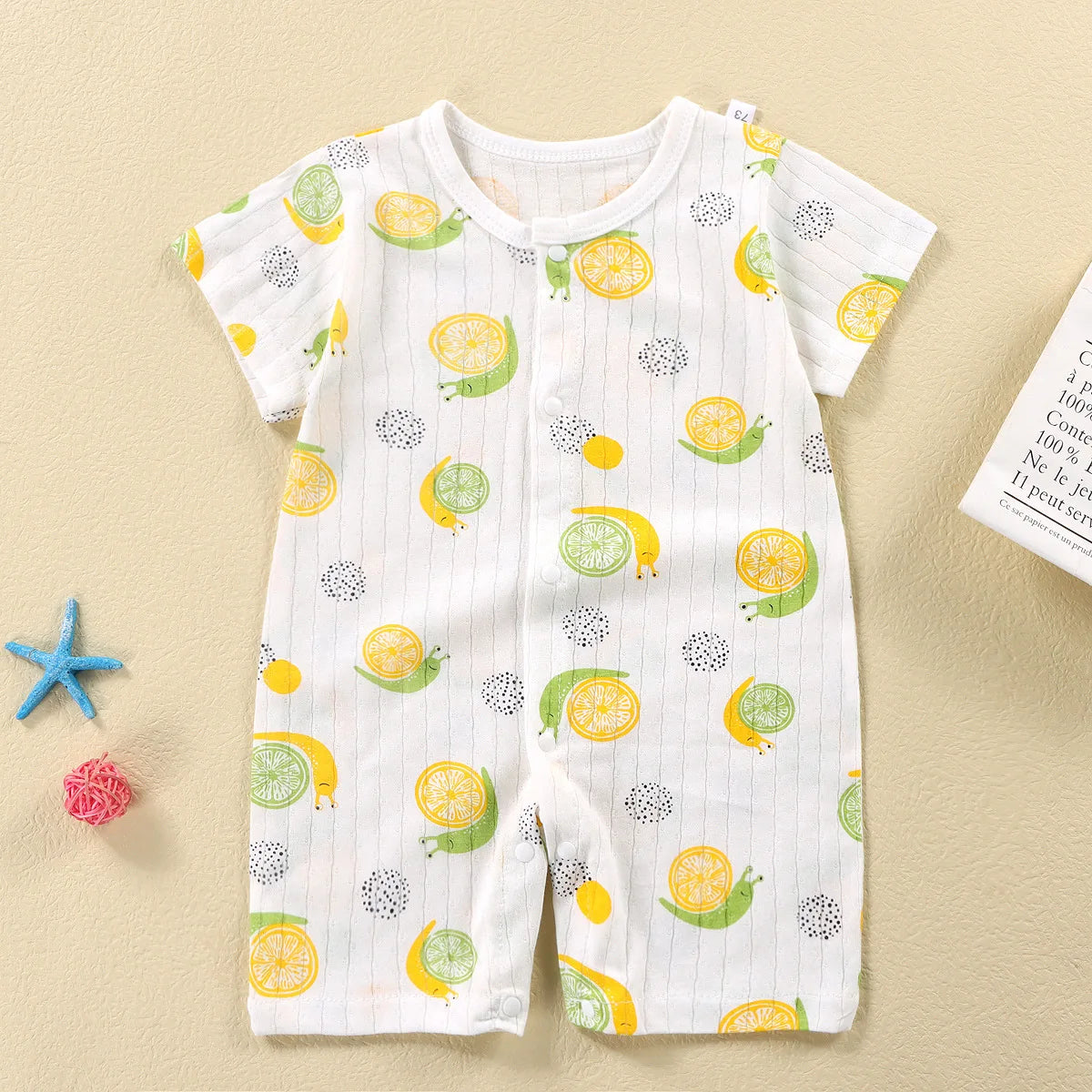 New Baby Newborn Clothes Baby Short-sleeved Jumpsuit 0-2 Years Old Boys Girls Romper Children Wrapping Clothes