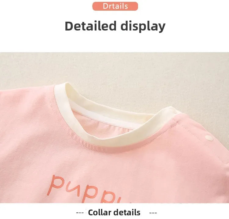 Ropa de verano para bebés, 100 % algodón, ropa fina de manga corta para el verano, ropa para gatear, ropa para niños