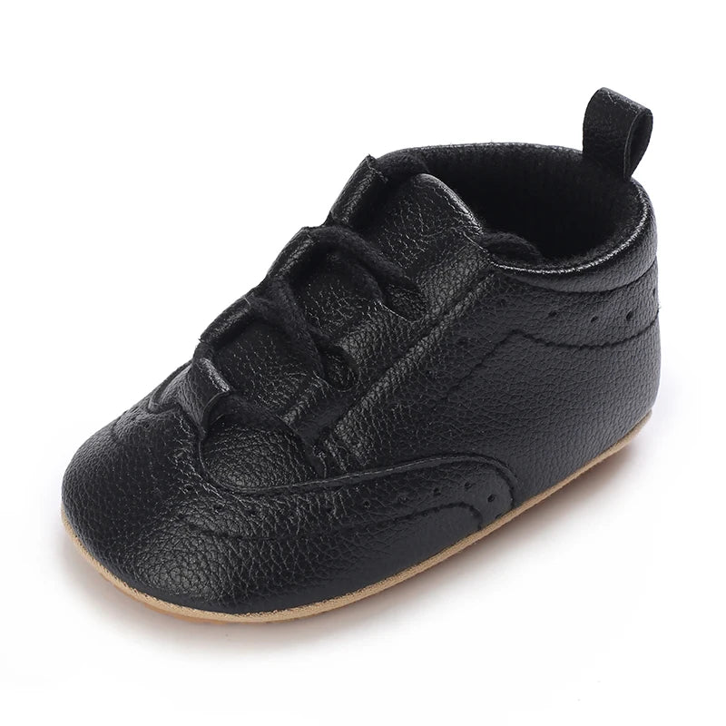 Newborn Baby Boys' Shoes Moccasin Fashion Casual Sports Shoes White Baptist Soft Sole Anti Slip First Step