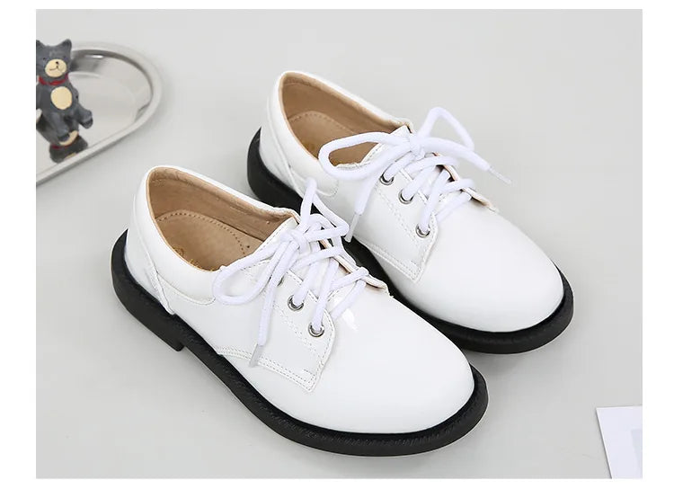 New Big Kids Loafers Boys Patent Leather Shoes Adult British Style Dress Shoes Men Casual Versatile Shoes Soft Sole Comfortable