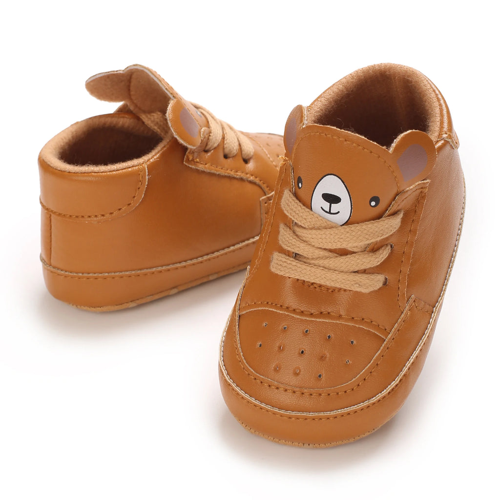 Süße Cartoon-Babyschuhe für Frühling und Herbst 0-18M Neugeborene Jungen und Mädchen rutschfeste Lauflernschuhe weiche Sohlen Sportschuhe