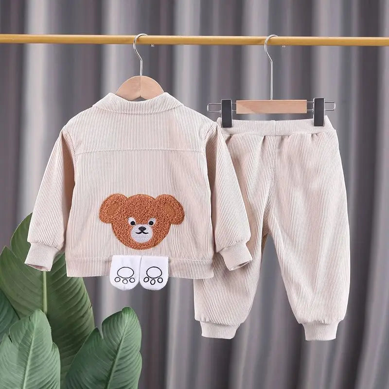 Baby Sets 2025 New Clothes Spring Autumn Leisure Set Coat+Pants Two Piece Set Boys Girls Jacket Fashion Korean Version Clothing