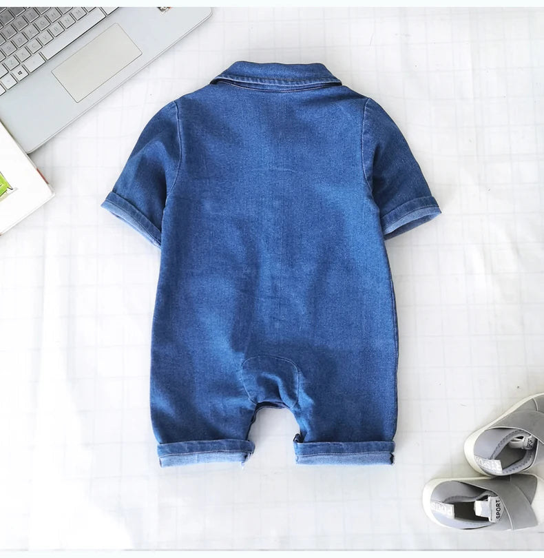IENENS Baby Strampler Neugeborenen-Jumpsuits Kleidung Jeans Overall 0-18 Monate Junge Mädchen Weiche Anzüge Kinderkleidung