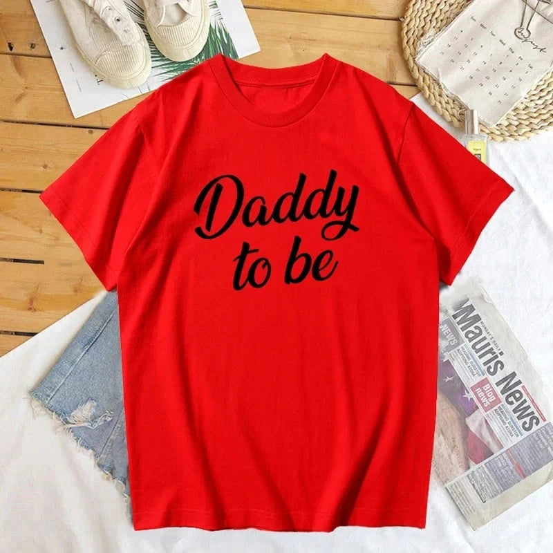 Mommy and Daddy To Be T Shirts Funny Mother Father Short Sleeve T-shirts Matching Pregnancy Announcement T Shirt Graphic Tshirts