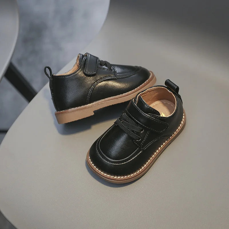 Baby Boys Leather Shoes Spring Autumn Kids Casual Shoes Comfortable British Style Children Birthday Party Shoes Size 15-30