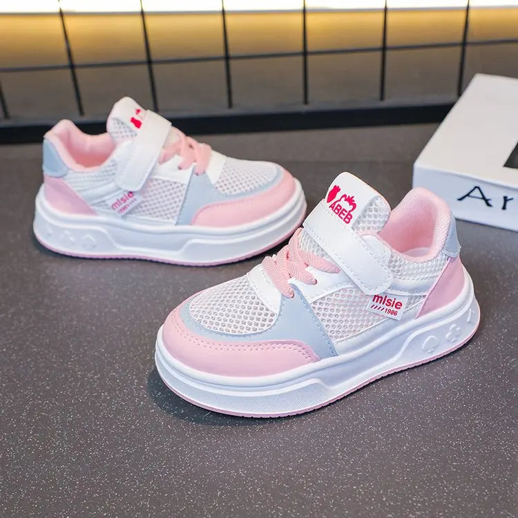 2026 New Leather Kids Running Shoes youngsters teens Casual Fashion Walking Sneakers Breathable Non-slip Girl Tennis Footwear