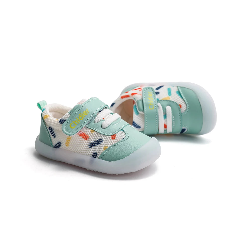 Baby Jungen Mädchen Atmungsaktive Mesh Kleinkindschuhe 1-2 Jahre Rutschfeste Weichsohlen-Sneaker