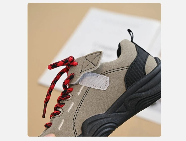 Baby Girls Boys Genuine Leather Sneakers Autumn Kids Casual Shoes Non-slip Soft Sole Infant Toddler Shoes Children Hiking Shoes