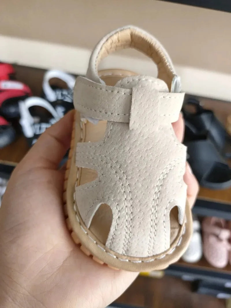 2025 Baby Sandals Toddler Boys First Walkers Newborn Girls First Shoes Indoor Soft Sole Infant Sandals Summer Beach Baby Shoes