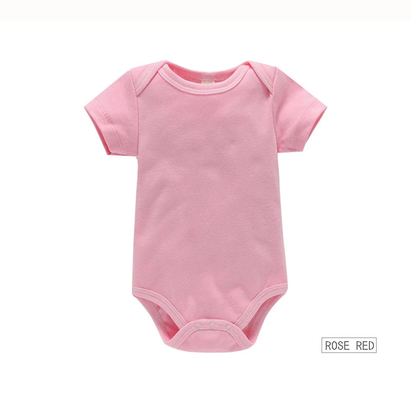 Baby Clothes Boy/Girl Baby Bodysuit Summer Clothes Solid Color Romper Soft Cotton Jumpsuit For Newborns Clothing 2024 New